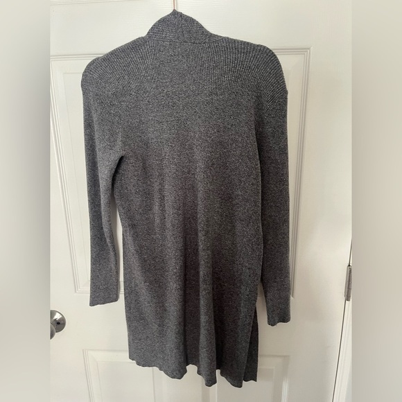 LOFT Charcoal Open Front Cardigan - Picture 4 of 4